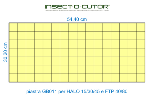 Piastra collante gialla per Insect-O-Cutor HALO 15 HALO 30, Halo 45, Flytrap Professional 40 e Flytrap Professional 80